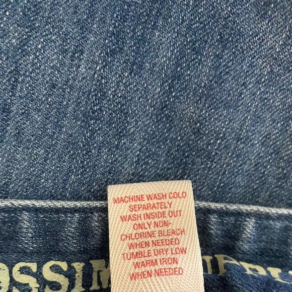 Mossimo Supply Co Jeans Women’s Junior 3 Blue Denim Slightly Distressed Wide Leg - Picture 3 of 9